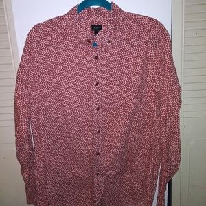 J Crew Button Down Floral Shirt Sz L